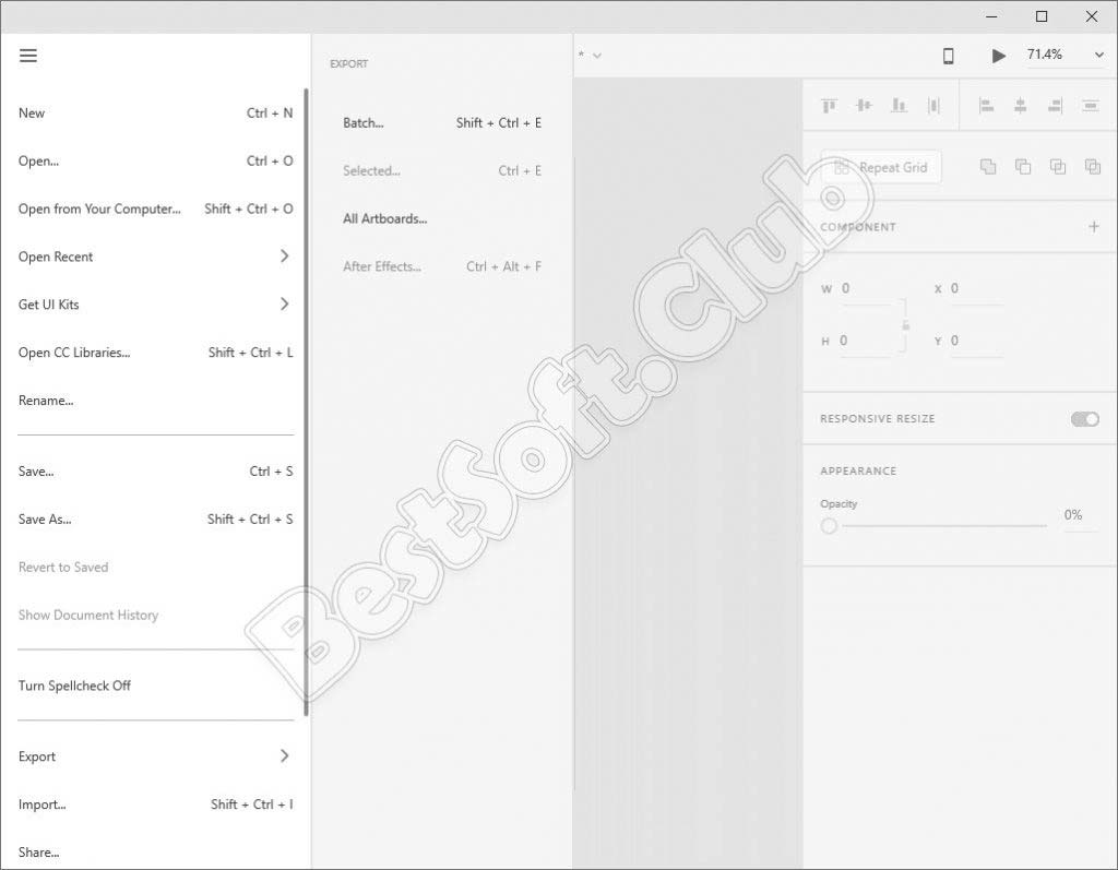 Adobe xd расстояние между элементами