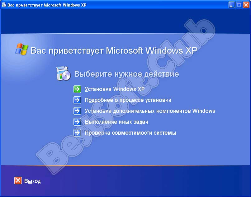 Установка Windows XP SP3 Zver