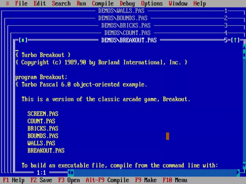 Работа с Turbo Pascal