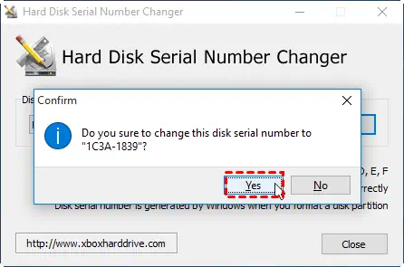 Программа Hard Disk Serial Number Changer
