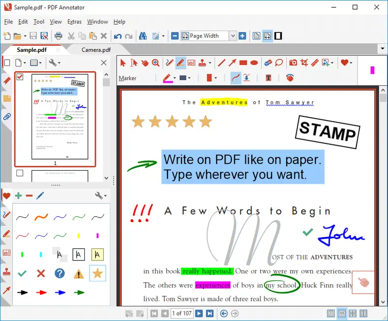 Аннотации в PDF Annotator